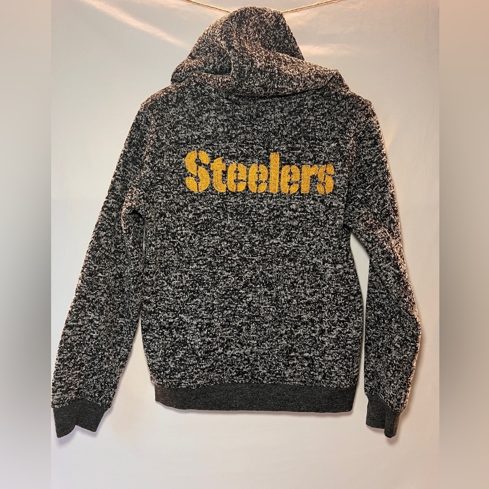 Pittsburgh Steelers Zip Hoodie - Bkack/grey - Size Small - Picture 2 of 11